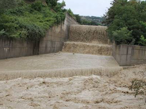 Sağanak yağış dereleri taşırdı