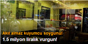 1.5 milyon liralık kuyumcu soygunu!