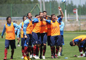 Gerede'de akşam idmanı