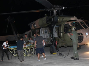 TSK yaralıları taşıdı