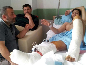 Köpekten kaçtı bacaklarını kırdı!