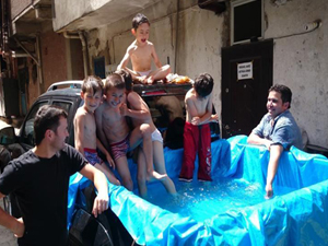 Karadenizli'den sıcağa ilginç çözüm!