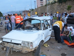 Kamyon önce çarptı sonra kaçtı!