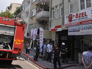 Ev yangını korkuttu