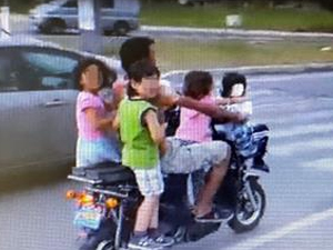 Samsun'da 5 kişilik tehlikeli yolculuk!