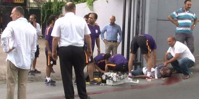 Galatasaray tesislerinde korkutan kaza!