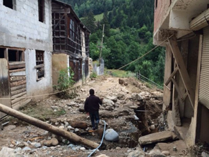 Rize'yi yağış vurdu!