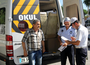 Giresun'da öğrenci servisleri denetimden geçti