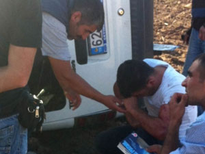 Trafik kazasında 1 asker yaralandı!