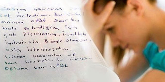 Bebeğini bıçaklayan anneden mektup