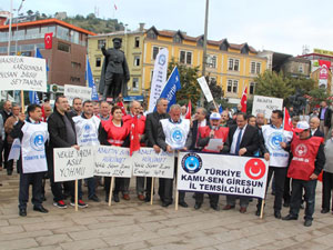 Giresun'da toplu sözleşme eylemi!