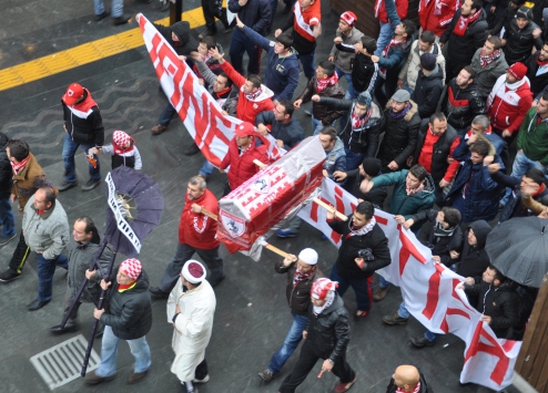Samsunspor taraftarlarından ilginç protesto