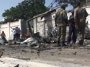 BM konvoyunun yanıkında patlama