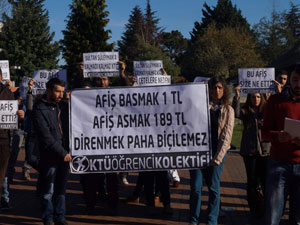 KTÜ'de afiş tepkisi