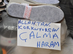 Esnaftan hırsıza not