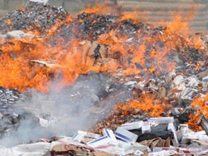 91 bin paket sigara Trabzon'da lav edildi