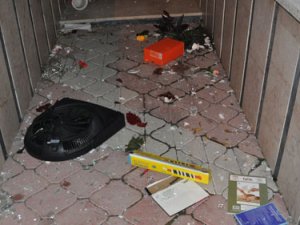 Bonzai içti eşyaları camdan fırlattı