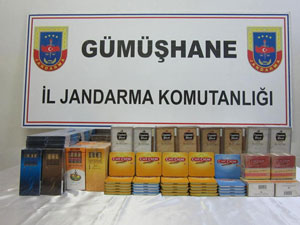 Gümüşhane’de otobüste 599 paket kaçak sigara yakalandı