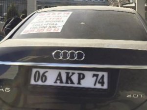 50 bin TL’ye ‘AKP’ plakasını satıyor