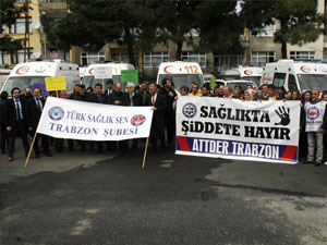 Trabzon'da Hamile sağlıkçıya şiddete tepki