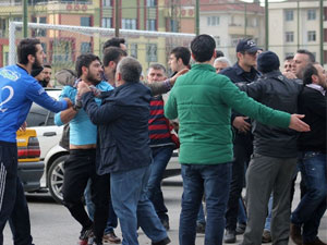 Amatör maçta olay çıktı