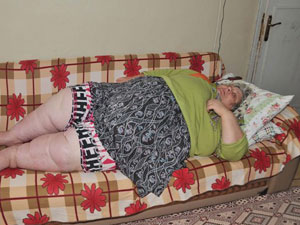 Trabzon'da 300 kiloluk kadının dramı