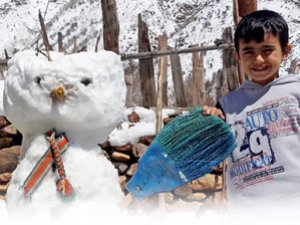 Karadeniz'de Nisan karı