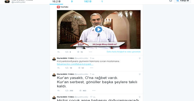 'Kot pantalon giymek caiz değil'