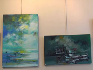 Trabzonlu ressam Paris’te sergi açtı