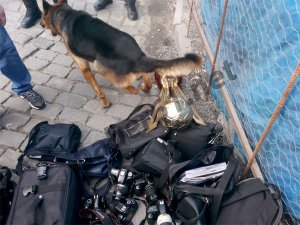 Mitingde dikkat çeken görüntü!