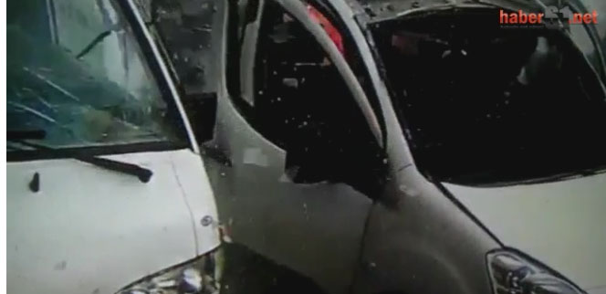 Trabzon'da tüp arabası böyle patladı