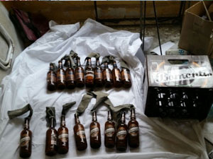 Parti binasından cephanelik çıktı