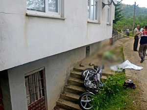 Rize'de motosiklet kazası!