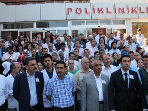 Samsun'da sağlıkçılar eylemde