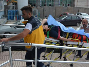 Ağaçtan düşen kadın yaralandı