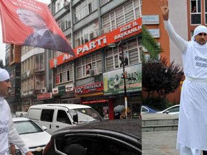 Oy kaybına kefenli protesto