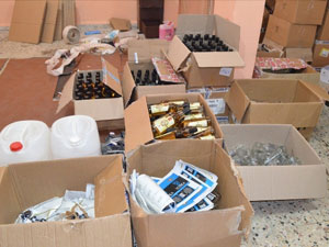 Sahte içki imalathanesine baskın