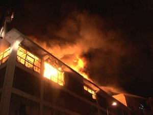 Hastane yanındaki yangın endişe yarattı!