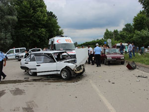Çarşamba’da trafik kazası : 7 yaralı