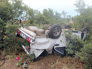 14 yaşındaki sürücü kaza yaptı