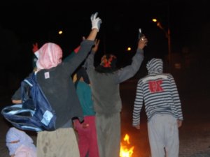 İlçeyi savaş alanına çevirdiler