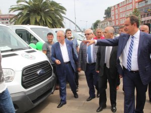 Giresun Belediyesince alınan 28 araç hizmete girdi