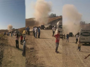 Teröristler sivillerin geçtiği yere patlayıcı döşedi