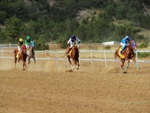 Festivalde nefes kesen at yarışı