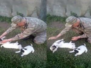 Şehit binbaşının hayvan sevgisi duygulandırdı