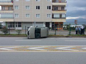 Trabzon'da kaza! Emniyet kemeri...