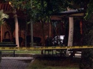 Polis karakolu önüne bomba bıraktılar!