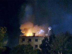 Astsubay orduevinde korkutan yangın