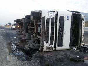 Kaza yapan TIR 35 saat sonra kurtarıldı