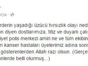 Hırsızlar kanserli çocukların oyuncaklarını çaldı!